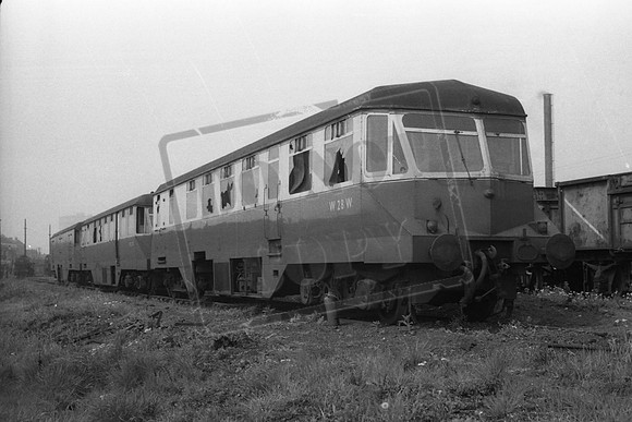 W28 W27 W34 (Cat No TTPW28)  Southall. Great Western Railcars withdrawn. 08-05-1960