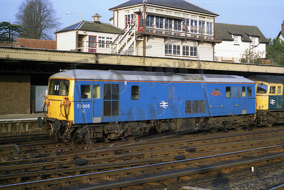 73005 MID HANTS WATERCRESS LINE (Cat No MSP73005) Bournemouth 19-04-1989 Mike Spencer 180