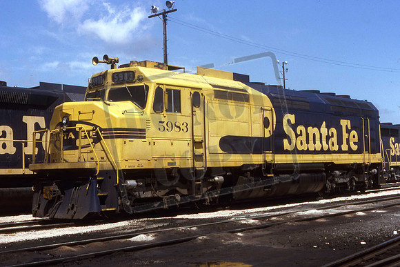 5983 ATSF F45 At Richmond, CA. April 1986 Paul Wester