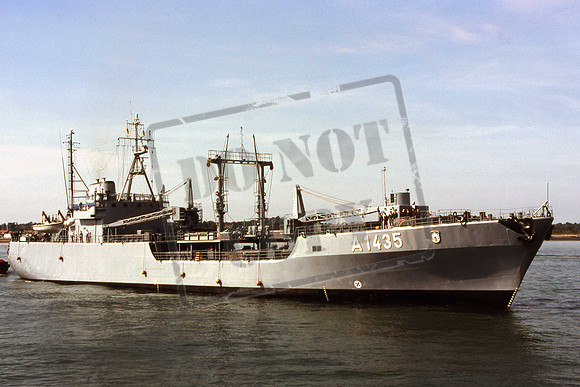 A1435 WESTERWALD German navy replenishment ship arriving at Southampton June 1999
