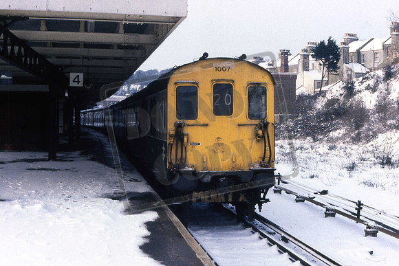 1007 DEMU1007C Class 201 6S Hastings Unit at Hastings. 09-02-86