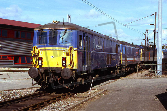 73133 THE BLUEBELL RAILWAY with 73129 47306 56006.(Cat No UN73133) Bounds Green to travel to EWS Classic Traction event East Lancs Rlwy behind 31110. Sept 1999 probably