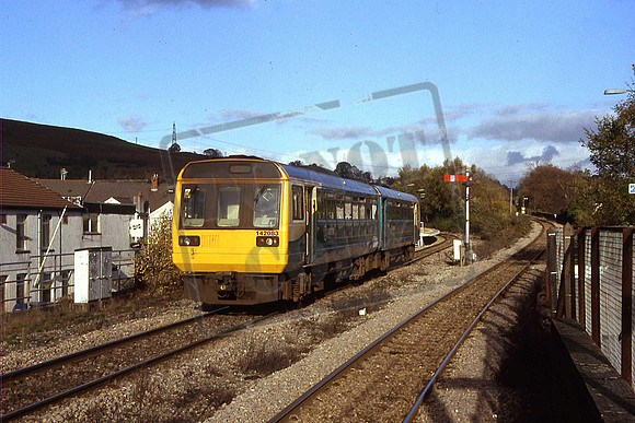 142083 (Cat No UN142083) Abercynon on the Aberdare branch.