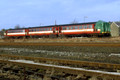 144017 55817 (Cat No UN144017) Skipton. After collision with 37680 & 37681
