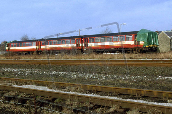 144017 55817 (Cat No UN144017) Skipton. After collision with 37680 & 37681