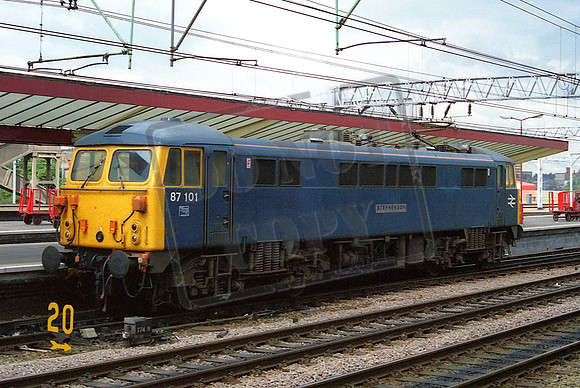 87101 STEPHENSON (Cat No MSP87101) Crewe 25-07-1987 Mike Spencer 053