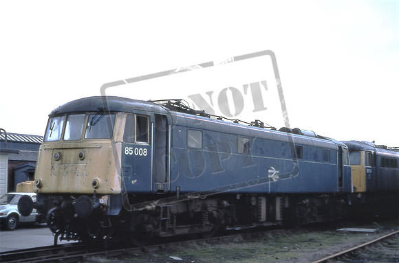 85008 (Cat No TTR743) Crewe Electric Depot 10-03-91 Martin High