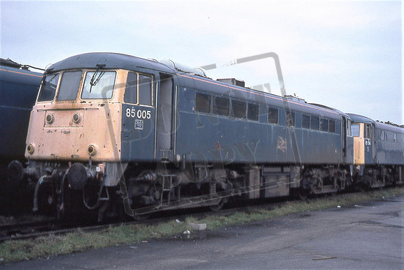 85005 (Cat No TTR771) Crewe Electric Depot 10-03-91 Martin High