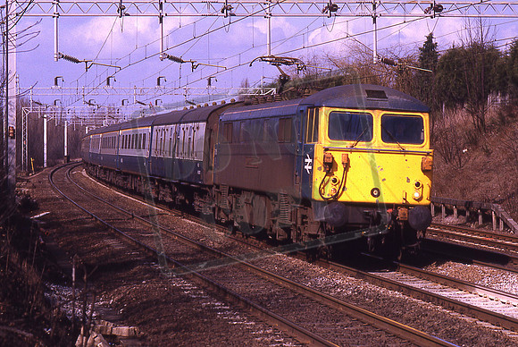 87015 HOWARD OF EFFINGHAM (Cat No KMM87015) Hunton Bridge Up Inter-City 17-03-1986 Ken Moseley C0076
