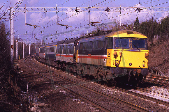 87018 LORD NELSON (Cat No KMM87018) Hunton Bridge Up Inter-City 17-03-1986 Ken Moseley C0074