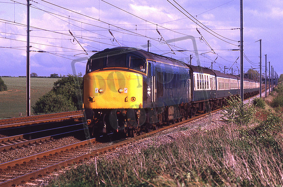 45110 (Cat No KMM45110B) Near Ayres End 1P13 17.35 St Pancras - Derby 21-05-1986 Ken Moseley C0122