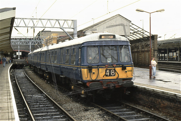 303048 (Cat No TTR915) Crewe on a Liverpool Lime Street working 12-10-91 P.A.Larke