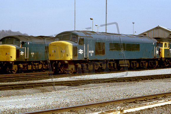 45058 & 45126 (Cat No TTR1192) Nottingham Stabling Point 16-04-83 George Walker