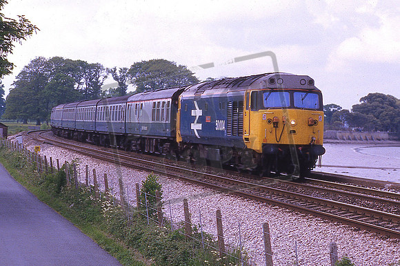 50004 ST VINCENT (Cat No KMM50004C) Powderham 1C44 12.45 Paddington - Paignton 07-06-1986 Ken Moseley C0165