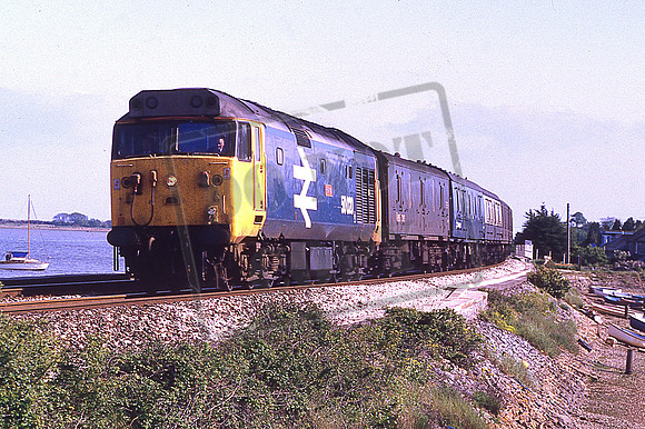 50020 REVENGE (Cat No KMM50020) Cockwood Harbour 3A25 14.12 Penznace - Old Oak Common Vans 07-06-1986 Ken Moseley C 0172