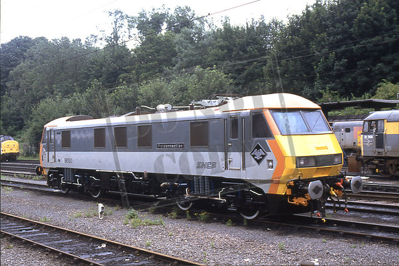 90130 FRETCONNECTION (Cat No TTR1571) Ipswich stabling point. 30-07-93 Arthur Cannings