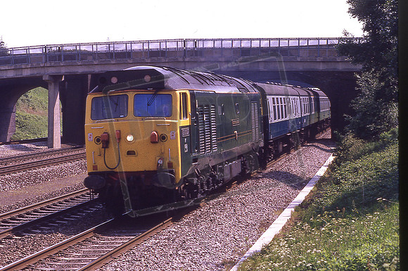 50007 SIR EDWARD ELGAR (Cat No KMM50007) Iver !c34 11.00 Paddington - Paignton 15-06-1986 Ken Moseley C0228