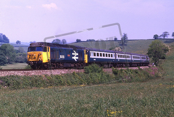 50010 MONARCH (Cat No KMM50010B) Stoneycombe 1V73 Manchester Piccadilly - Newquay 14-06-1986 Ken Moseley C0208