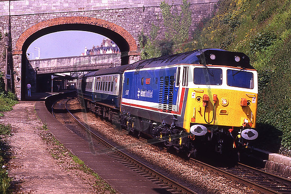 50017 ROYAL OAK (Cat No KMM50017B) Teignmouth 1S84 09.50 Paignton - Glasgow Central 14-06-1986 Ken Moseley C0202