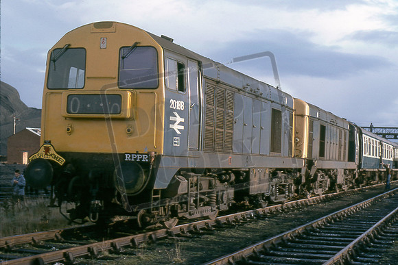 20188 & 20044 (Cat No TTR1977) At Blaenavon Colliery. RPPR Welsh Wonder Railtour. 25-11-78 Colin Marsden