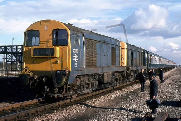 20188 & 20044 (Cat No TTR1976) Severn Tunnel Junction. RPPR Welsh Wonder Railtour. 25-11-78 Colin Marsden