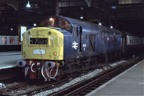 40173 (Cat No TTR1987) London Bridge we believe. On the D&EG DAA The Whistler Railtour. 11-02-78 Colin Marsden