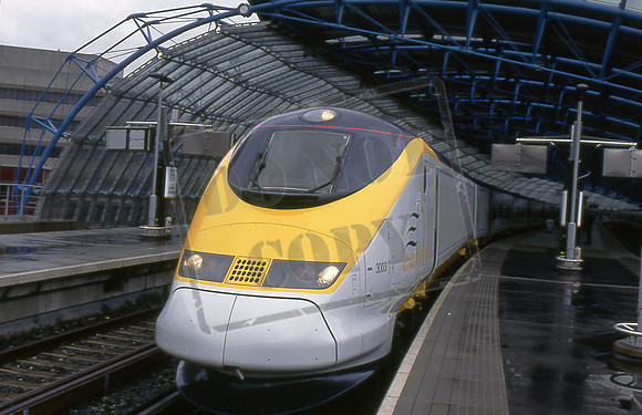 3003 (Cat No TTR2187) London Waterloo forming10.23 to Brussels. 25-10-94 Colin Marsden