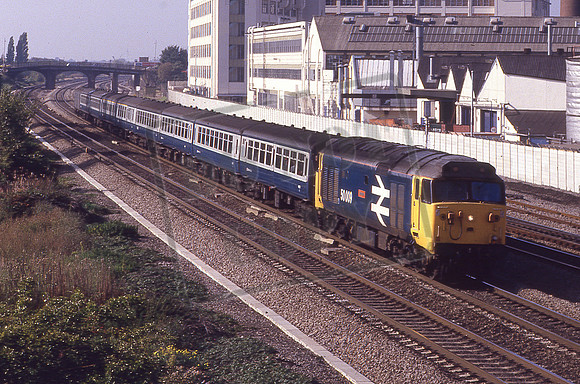 50009 CONQUEROR (Cat No KMM50009C) 13.00 Oxford - Paddington 1F33 Hayes 09-10-1986 Ken Moseley C0416