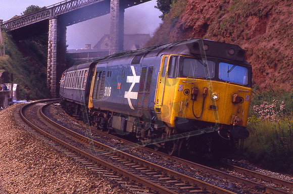 50016 BARHAM (Cat No KMM50016C) 10.15 Paignton - Newcastle 1E56 Teignmouth 23-08-1986 Ken Moseley C0358