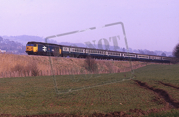 50015 VALIANT (Cat No KMM50015C) Down Express Near Twerton 14-03-1987 Ken Moseley 0496