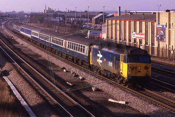 50010 MONARCH (Cat No KMM50010C)13.00 Oxford - Paddington 1F33 Hayes 27-01-1987 Ken Mosel;ey C0446