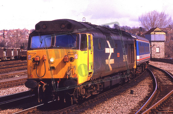50015 VALIANT (Cat No KMM50015B) 11.10 Waterloo - Exeter St Davids Salisbury 29-03-1987 Ken Moseley 0515
