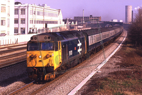 50021 RODNEY (Cat No KMM50021) 14.17 Paddington - Oxford 1F24 Hayes 11-03-1987 Ken Moseley 0489