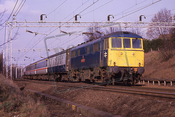 86207 CITY OF LICHFIELD (Cat No KMM86207) 07.22 Aberystwyth - Euston 1A31 Hunton Bridge 07-02-1987 Ken Moseley C0447