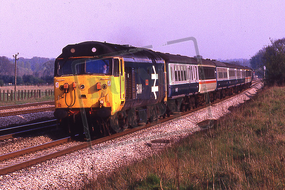 50014 WARSPITE (Cat No KMM50014C) 17.00 Paddington - Hereford 1B46 Lower Basildon 23-04-1987 Ken Moseley C0564