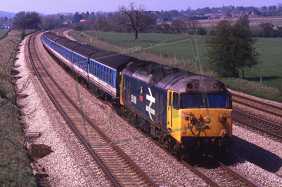 50008 THUNDERER (Cat No KMM50008D) 14.00 Oxford - Paddington 1F35 Lower Basildon 23-04-1987 Ken Moseley C0553