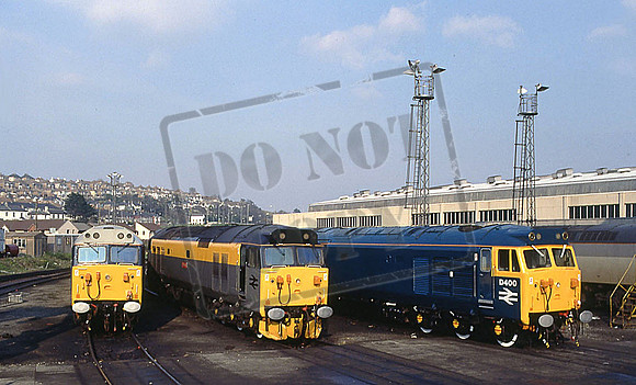 50008 (Cat No CJM50008) 50015 D400 Laira 28-03-1991 Colin J Marsden