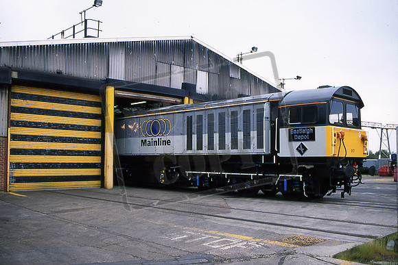 58017 EASTLEIGH DEPOT (Cat No TTR2559) Rolling out of the shed after naming at Eastleigh Depot. 06-03-95 Darren Ford