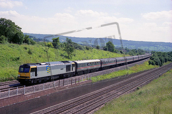 60063 JAMES MURRAY (Cat No JG60063) Pathfinders Railtour 04-08-1991 bound for the Gloucester Rail Day we believe at Standish Junction John Griffiths