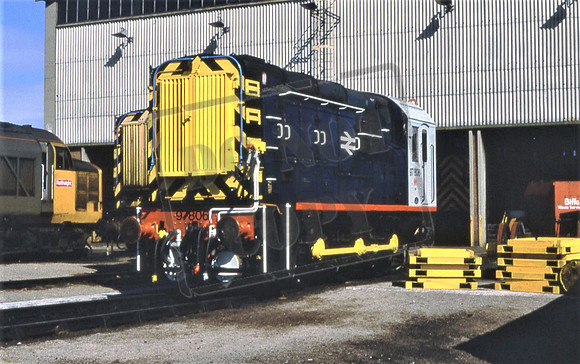 97806 (Cat No 200-17) Cardiff Canton we think. Ex Severn Tunnel emergency loco. David Morgan