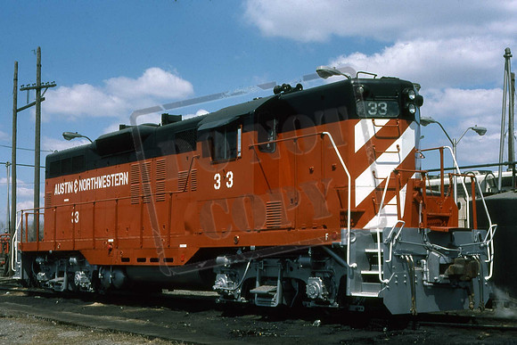 33 ANW33 AUSTIN & NORTH WESTERN RAILWAY GP9. KANSAS CITY. BILL POLSOM