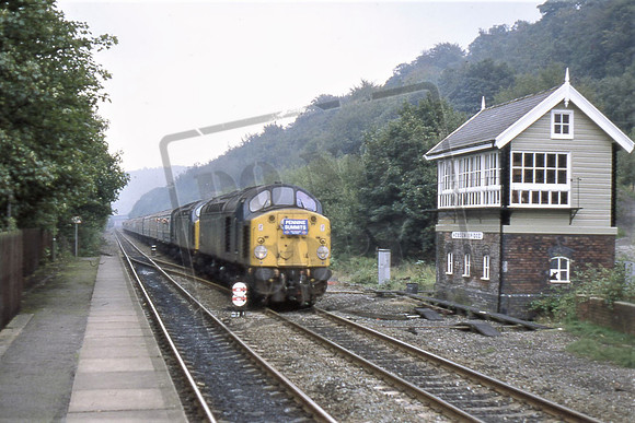 40028 & 40155 (Cat No TTR1300) Hebden Bridge on the Pennine Summits railtour. 29-09-84 Ian Bartlett