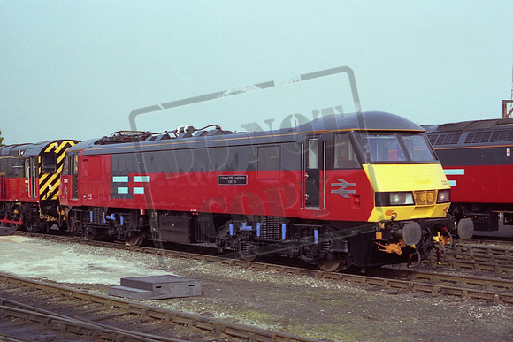 90020CM COLONEL BILL COCKBURN OBE TD. CREWE DEPOT 11-10-1991 COLIN MARSDEN