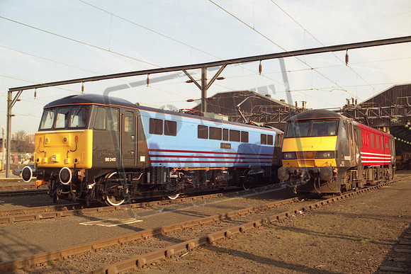 90002CM 86245 CALEDONIAN AT WILLESDEN 13-02-1998  COLIN MARSDEN