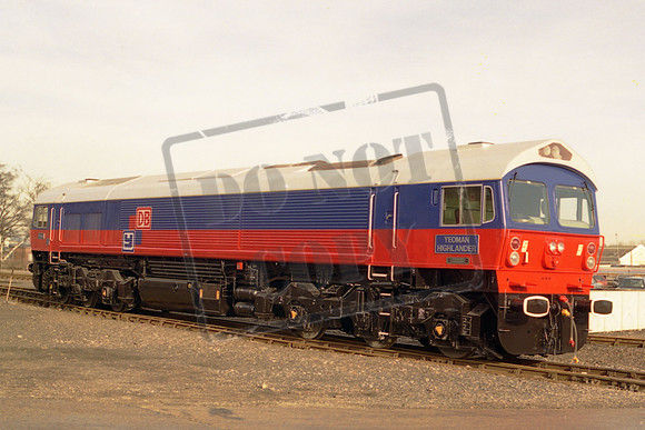 59003CM YEOMAN HIGHLANDER EASTLEIGH WORKS 19-01-1997 COLIN MARSDEN