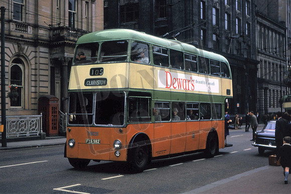 FYS982 GLASGOW CORP TRANSPORT BUT TROLLEYBUS TB120 1966