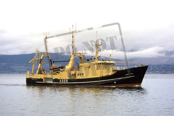 A229 RMAS COLONEL TEMPLAR Acoustic Research Vessel Possibly in the Clyde Estuary