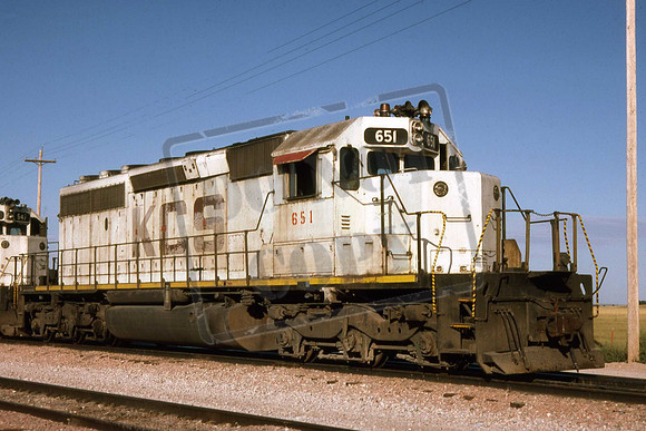651 KCS651 KCS SD40-2 ALLIANCE, NE. SEPT 1983 A BURNS.
