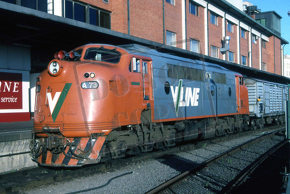 A73 Cat No AUSV73 V LINE at SPENCER ST MELBOURNE VICTORIA 2-9-1995