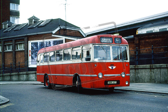 NBW507 Chiltern Queens AEC Reliance Plaxton. Reading Gen Station C1980